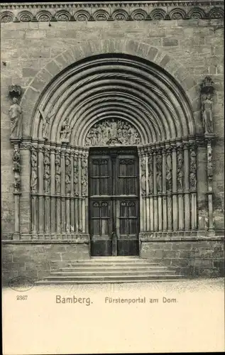 Ak Bamberg in Oberfranken, Fürstenportal am Dom