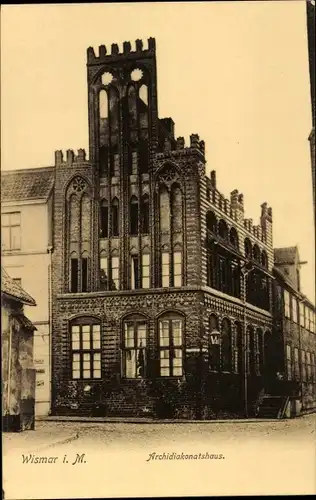 Ak Wismar in Mecklenburg, Archidiakonatshaus