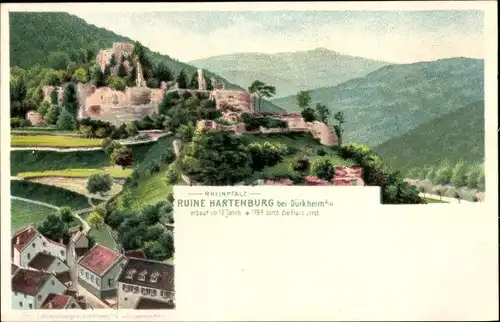 Ak Bad Dürkheim in der Pfalz, Ruine Hartenburg