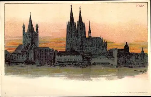 Künstler Litho Köln am Rhein, Dom