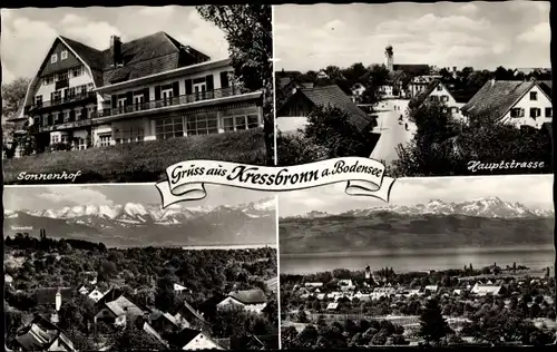 Ak Kressbronn am Bodensee, Sonnenhof, Hauptstraße, Panorama