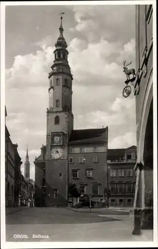 Ak Görlitz in der Lausitz, Rathaus