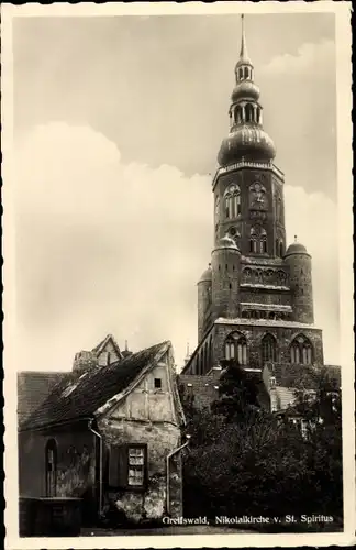 Ak Hansestadt Greifswald, Nikolaikirche von St. Spiritus