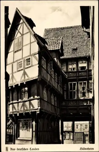 Ak Hildesheim in Niedersachsen, Der Zuckerhut, Fachwerkhäuser