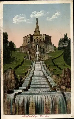 Ak Bad Wilhelmshöhe Kassel in Hessen, Kaskaden