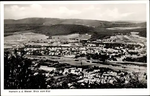 Ak Hameln an der Weser Niedersachsen, Panorama vom Klüt