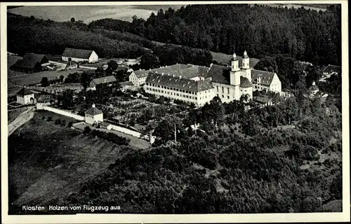 Ak Allmannshofen, Blick auf das Kloster Holzen, Fliegeraufnahme