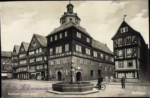 Ak Herborn in Hessen, Rathaus