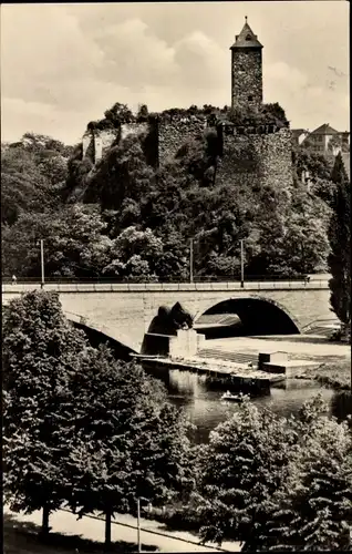 Ak Giebichenstein Halle an der Saale, Burg Giebichenstein, Brücke