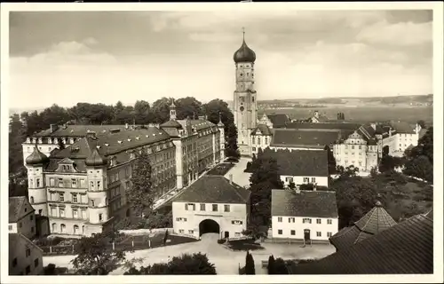 Ak Ursberg in Schwaben, Gesamtansicht, Turm