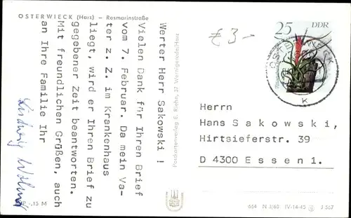 Ak Osterwieck am Harz, Rosmarinstraße, Fachwerkhäuser