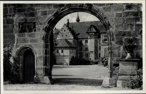 Ak Eyrichshof Ebern in Unterfranken, Schloss Eyrichshof, Toreingang
