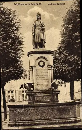 Ak Wolframs Eschenbach in Mittelfranken Bayern, Wolfram-Denkmal