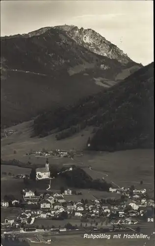 Ak Ruhpolding in Oberbayern, Gesamtansicht, Hochfeller