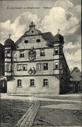 Ak Eschenbach Mittelfranken, Rathaus, Platz