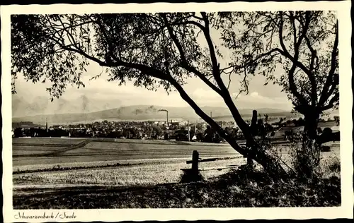 Ak Schwarzenbach an der Saale Oberfranken, Blick auf den Ort