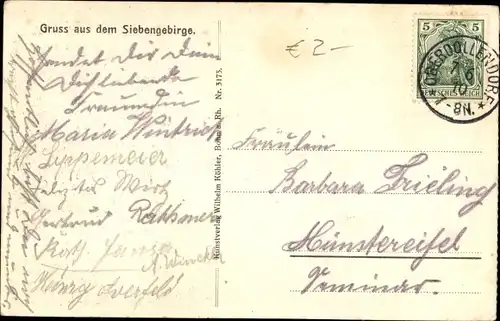 Ak Königswinter am Rhein, Oelberg, Margaretenhöhe, Sophienhöhe, Marienhof