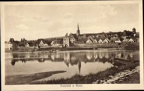 Ak Sulzfeld am Main, Blick auf den Ort, Kirchturm