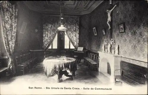 Ak San Remo Ligurien, Sainte Ursule de Santa Croce, Salle de Communaute