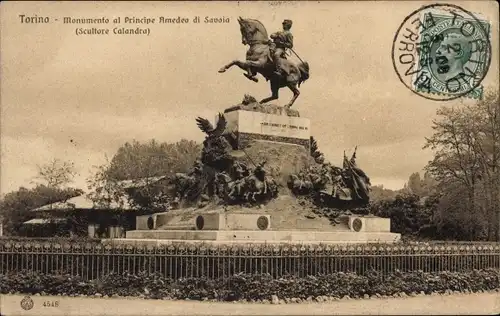 Ak Torino Turin Piemonte, Monumento al Principe Amedeo di Savoia