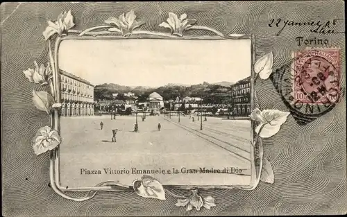 Passepartout Ak Torino Turin Piemonte, Piazza Vittorio Emanuele, Gran Madre di Dio