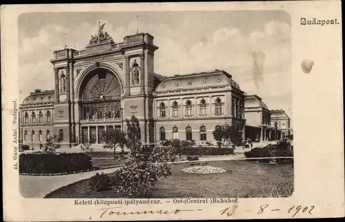 Ak Budapest Ungarn, Hauptbahnhof