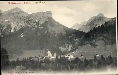 Ak Sufers Kanton Graubünden, Panorama, Splügenroute