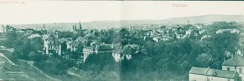 Klapp Ak Wiesbaden in Hessen, Panorama