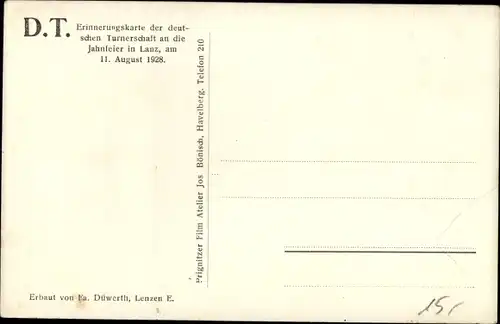 Ak Lanz in der Prignitz, Jahnfeier der deutschen Turnerschaft 1928