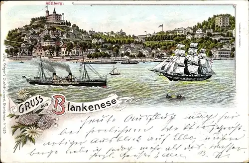 Litho Hamburg Altona Blankenese, Gesamtansicht
