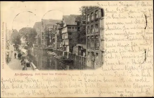 Ak Hamburg Mitte, Fleet hinter dem Wandrahm