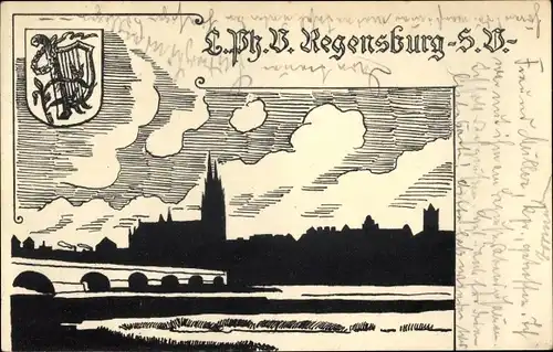 Studentika Ak Regensburg an der Donau Oberpfalz, L.Ph.V. Regensburg SV