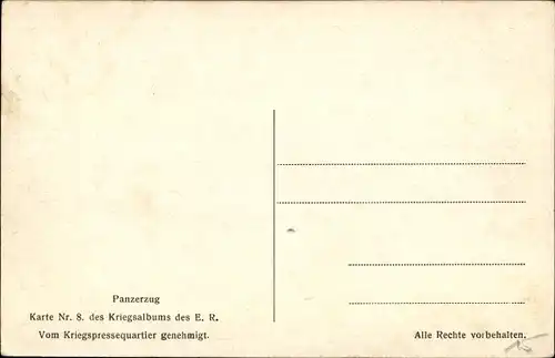 Ak Deutsche Eisenbahn, Panzerzug