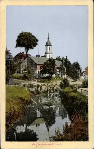 Ak Seifhennersdorf in der Oberlausitz Sachsen, Teilansicht