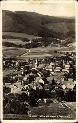 Ak Wenholthausen Eslohe im Sauerland, Ortsansicht, Kirche
