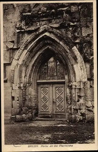 Ak Brilon im Sauerland, Portal der Pfarrkirche