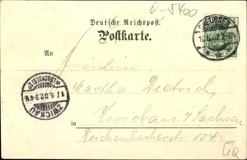 Litho Sondershausen im Kyffhäuserkreis Thüringen, Cafe Frohberg, Cafesalon