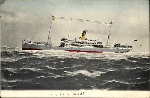 Ak Reichspostdampfer Admiral, Deutsche Ost-Afrika Linie