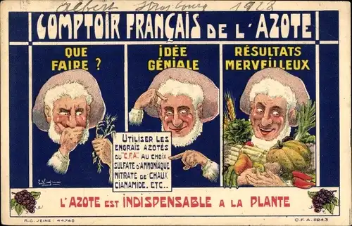 Künstler Ak French Nitrogen Comptoir, wunderbare Ergebnisse, unverzichtbar für die Pflanze