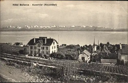 Ak Auvernier Kanton Neuenburg, Hotel Bellevue