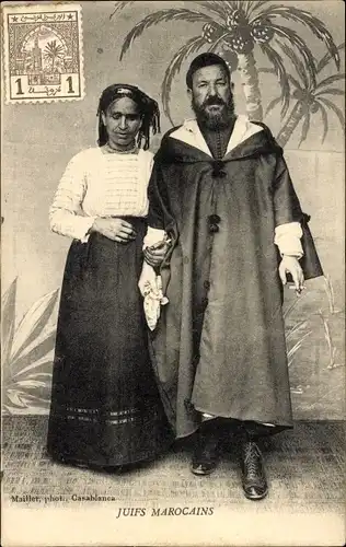 Judaika Ak Juden aus Marokko, Ehepaar
