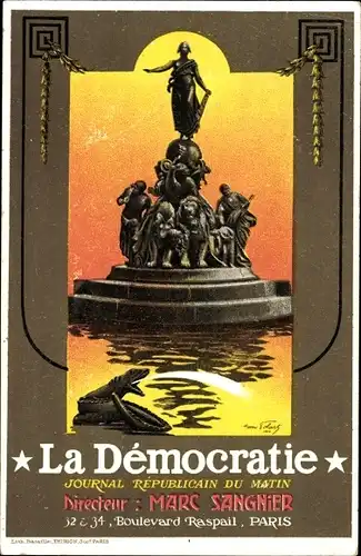 Künstler Ak La Democratie, Journal Republicain du Matin