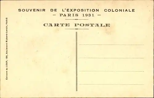 Künstler Ak Paris 1931, Kolonialausstellung, Ein energischer Perückenmacher