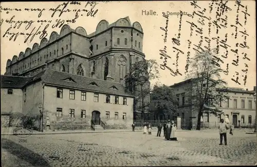 Ak Halle an der Saale, Domplatz