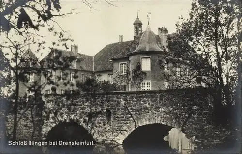 Ak Herbern Ascheberg im Münsterland Westfalen, Schloss Itlingen, Brücke