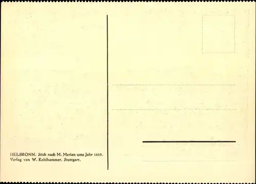 Künstler Ak Merian, Heilbronn am Neckar, Gesamtansicht