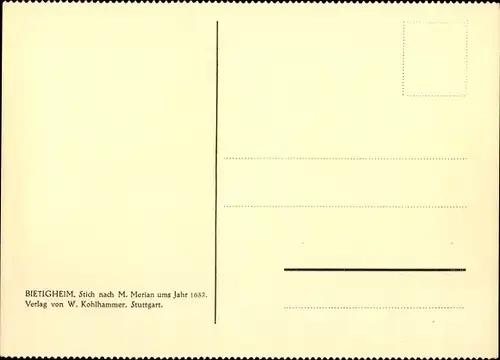 Künstler Ak Merian, Bietigheim in Baden, Gesamtansicht