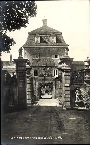 Ak Lembeck Dorsten Westfalen, Schloss Lembeck, Eingangstor