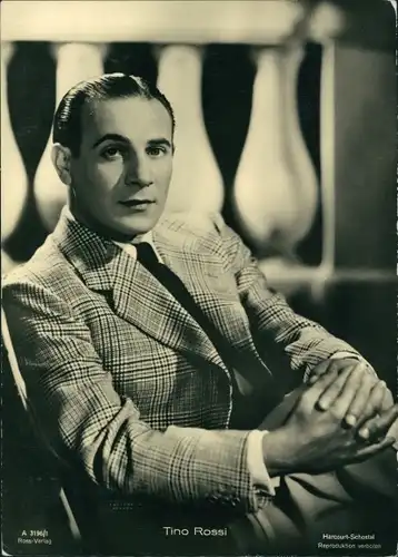 Ak Schauspieler Tino Rossi, Portrait