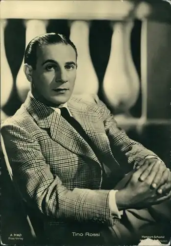 Ak Schauspieler Tino Rossi, Portrait